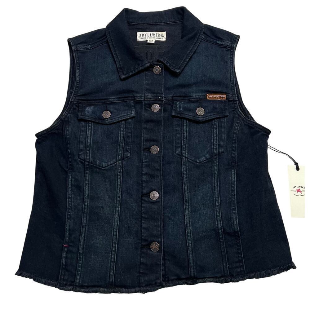 Idyllwind‎ By Miranda Lambert Women’s Western Dark Denim Vest - Free To Roam - M